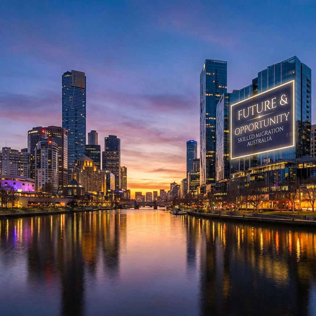 Melbourne Skyline at Dusk